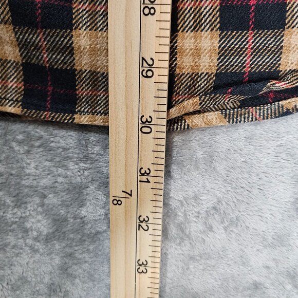 Carhartt Shirt Mens Large Navy Tan Gold Plaid Flannel Button Up Workwear - Picture 8 of 8